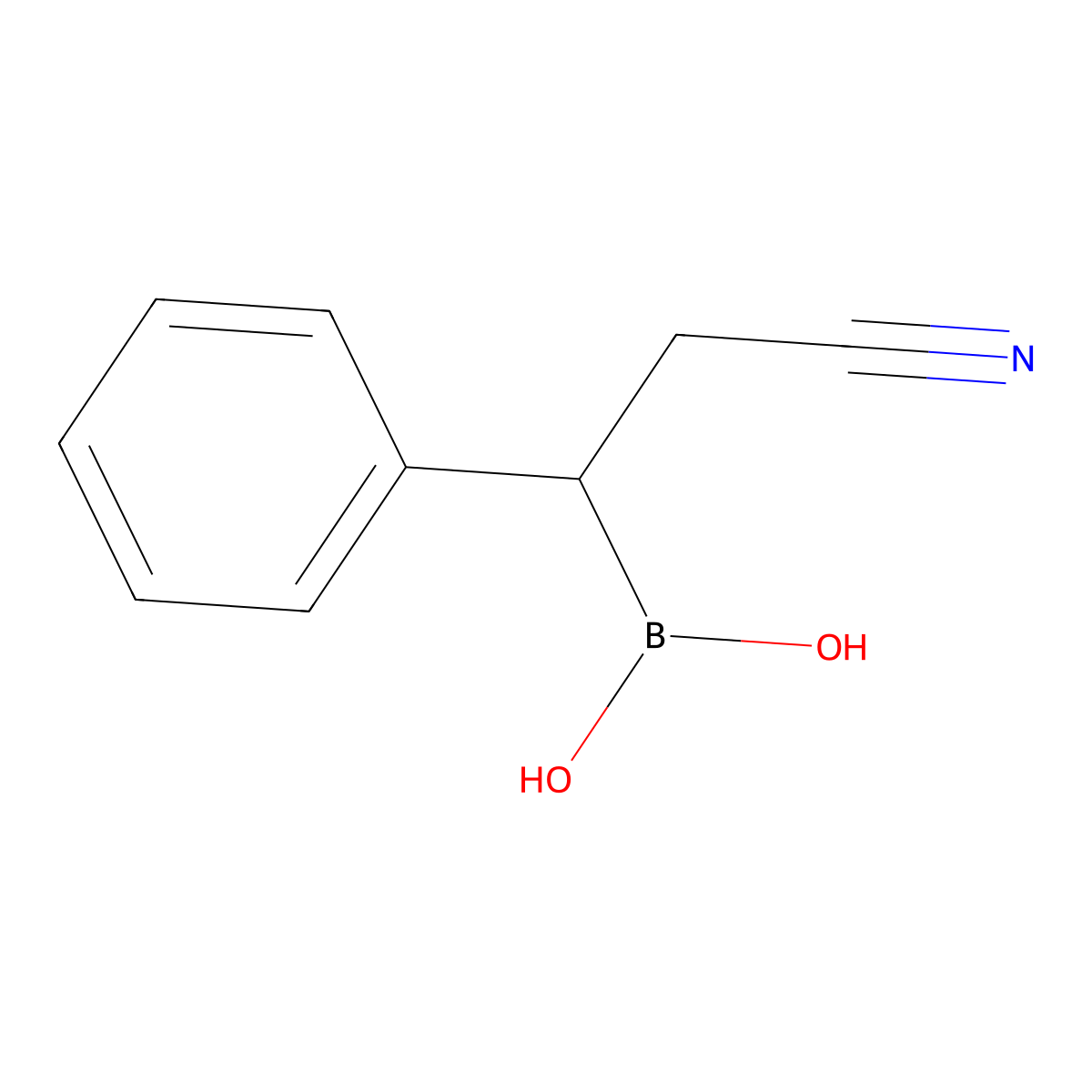 (2-Cyano-1-phenylethyl)boronic acid molecular structure, CAS 1290145-73-1