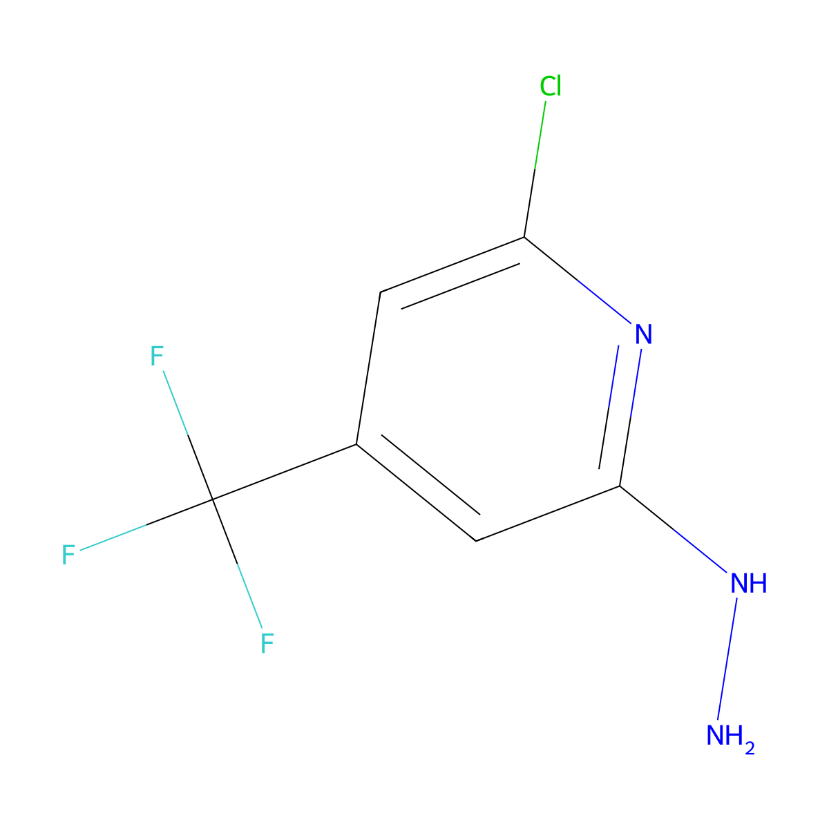 2-Chloro-6-hydrazinyl-4-(trifluoromethyl)pyridine molecular structure, CAS 129015-68-5