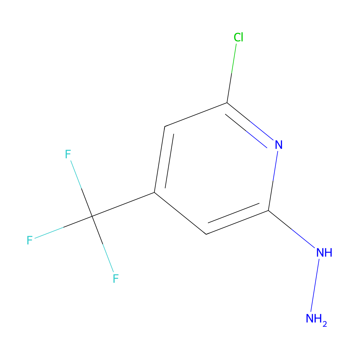 2-Chloro-6-hydrazinyl-4-(trifluoromethyl)pyridine molecular structure, CAS 129015-68-5