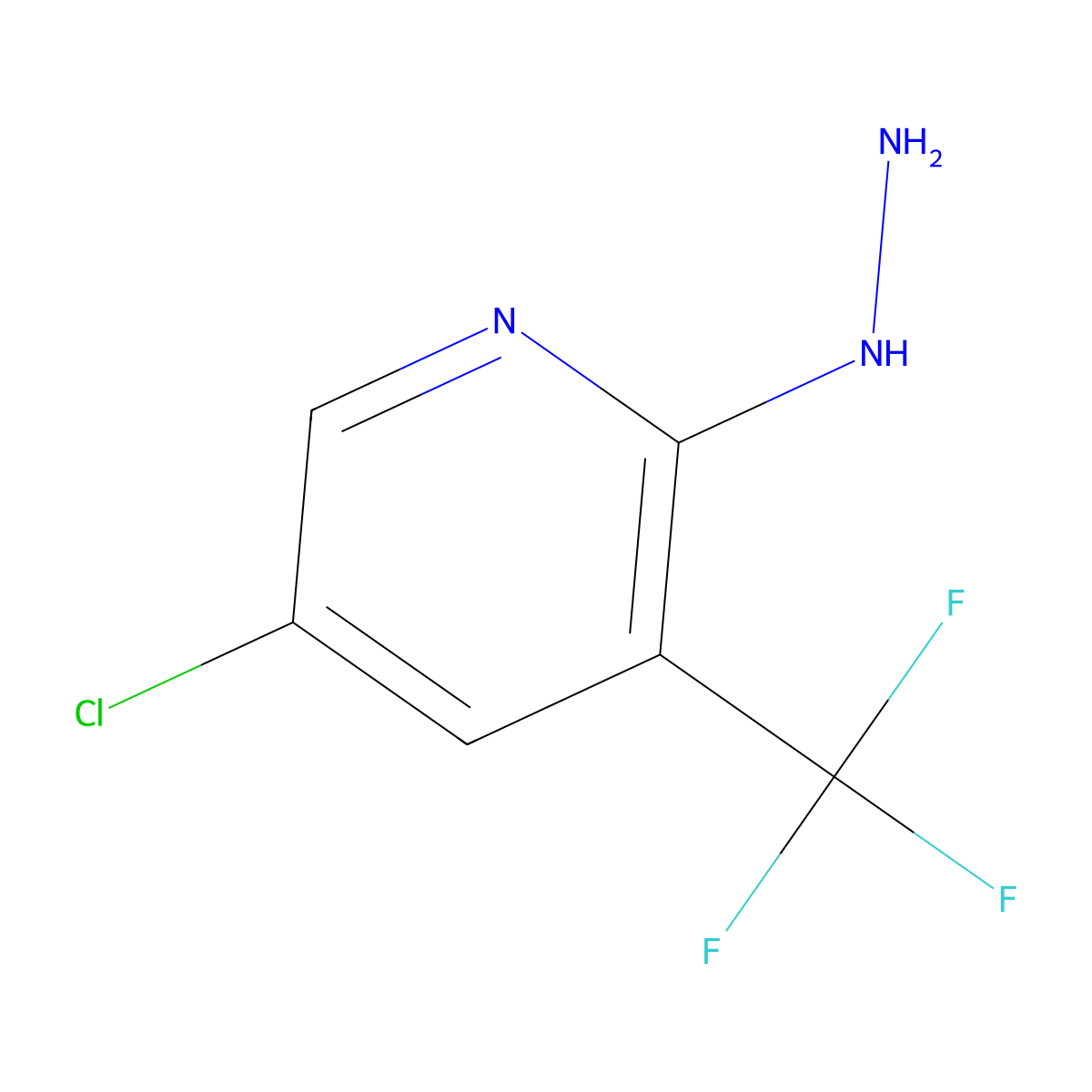 5-Chloro-2-hydrazinyl-3-(trifluoromethyl)pyridine molecular structure, CAS 129015-69-6