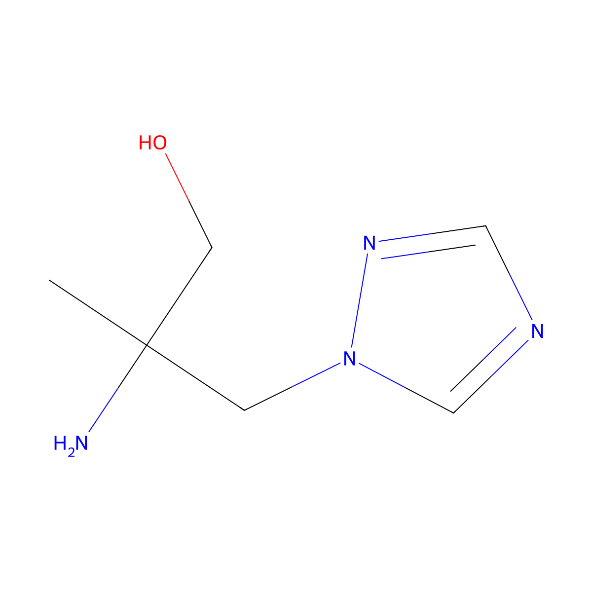 2-Amino-2-methyl-3-(1H-1,2,4-triazol-1-yl)propan-1-ol molecular structure, CAS 1290177-28-4