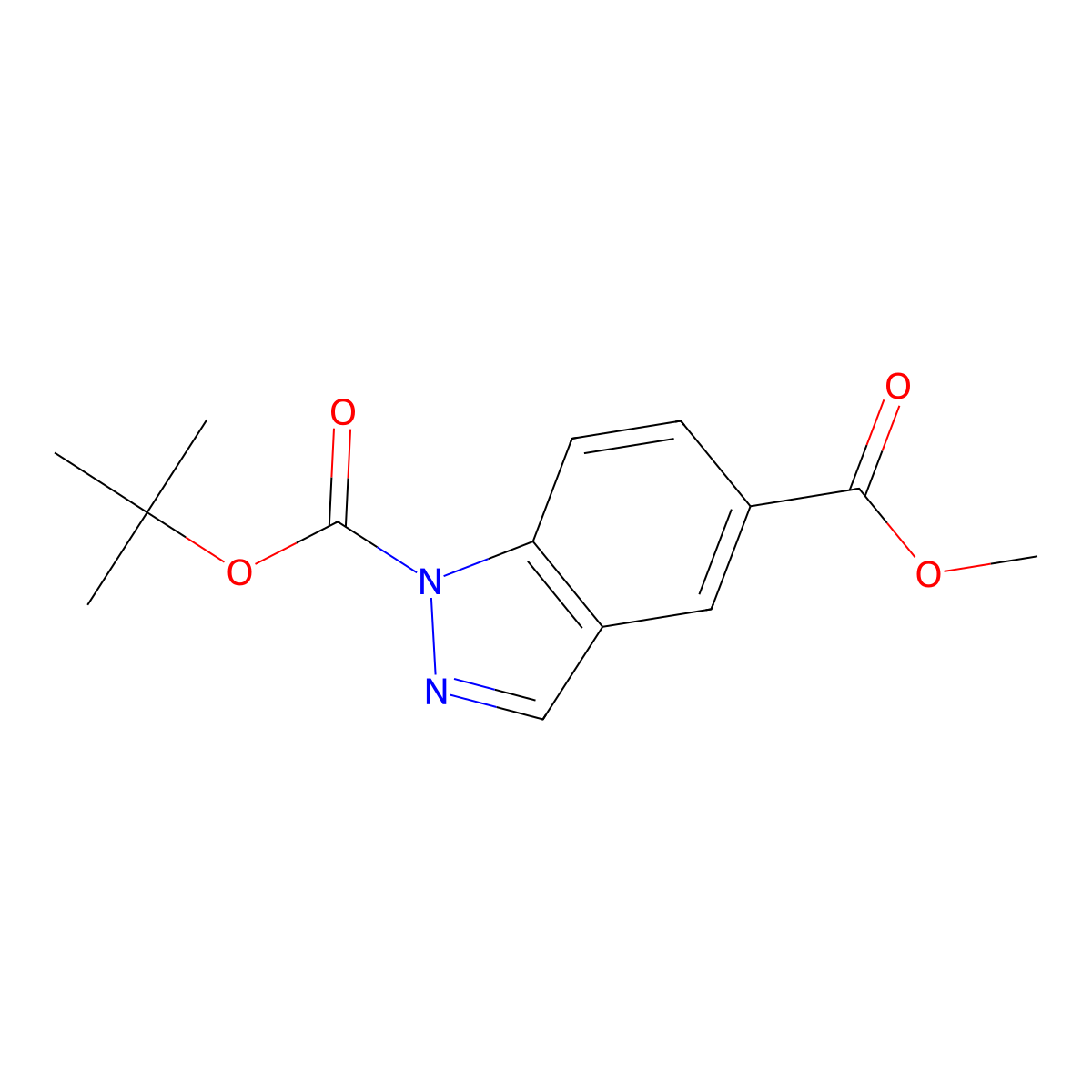 1-tert-Butyl 5-methyl 1H-indazole-1,5-dicarboxylate molecular structure, CAS 1290181-22-4