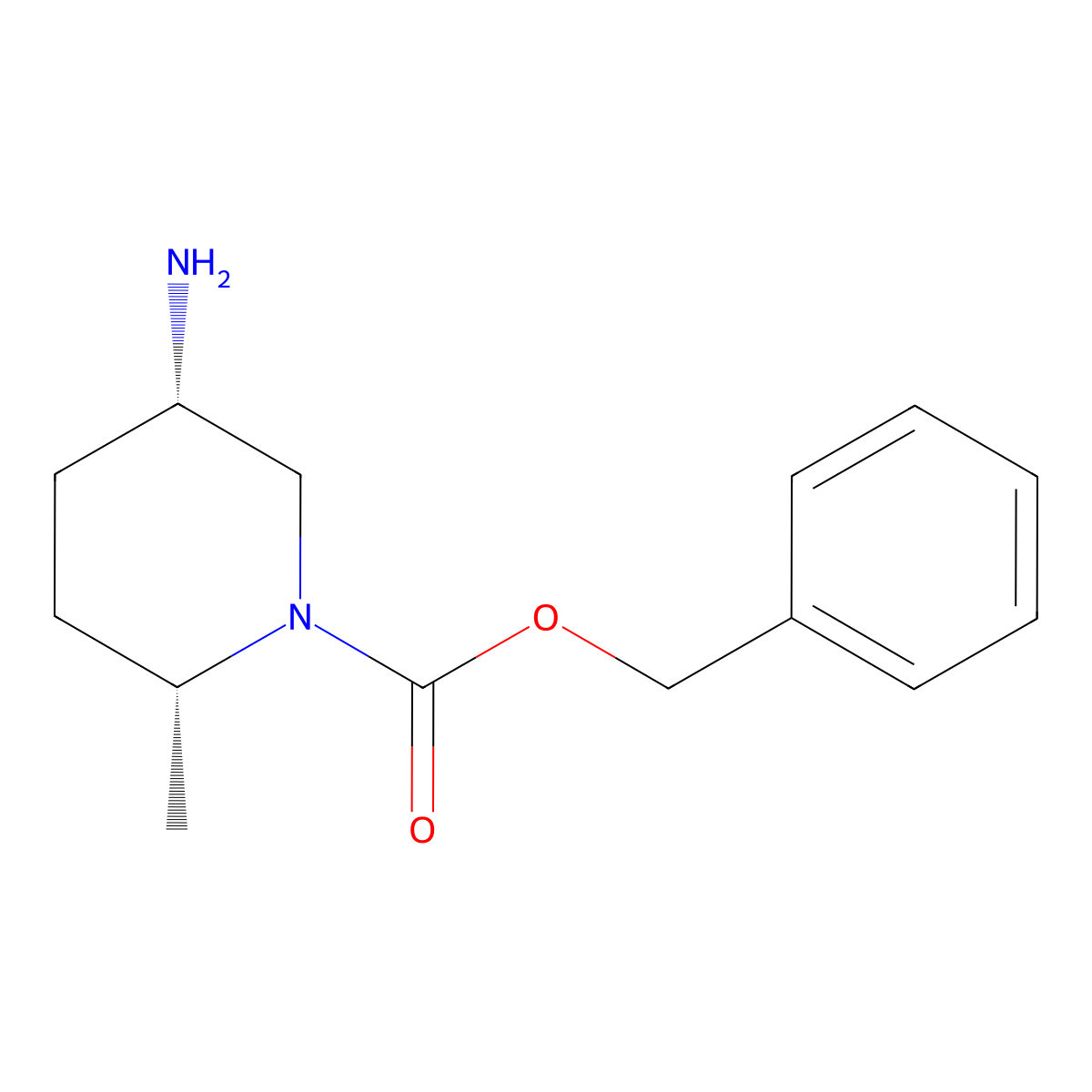 (2R,5S)-Benzyl 5-amino-2-methylpiperidine-1-carboxylate molecular structure, CAS 1290191-65-9