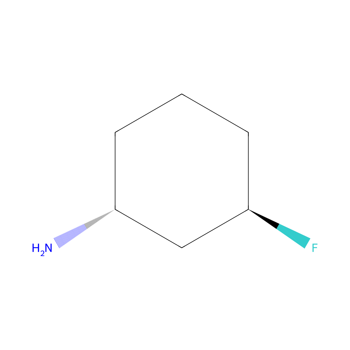 trans-3-Fluorocyclohexanamine molecular structure, CAS 1290191-91-1