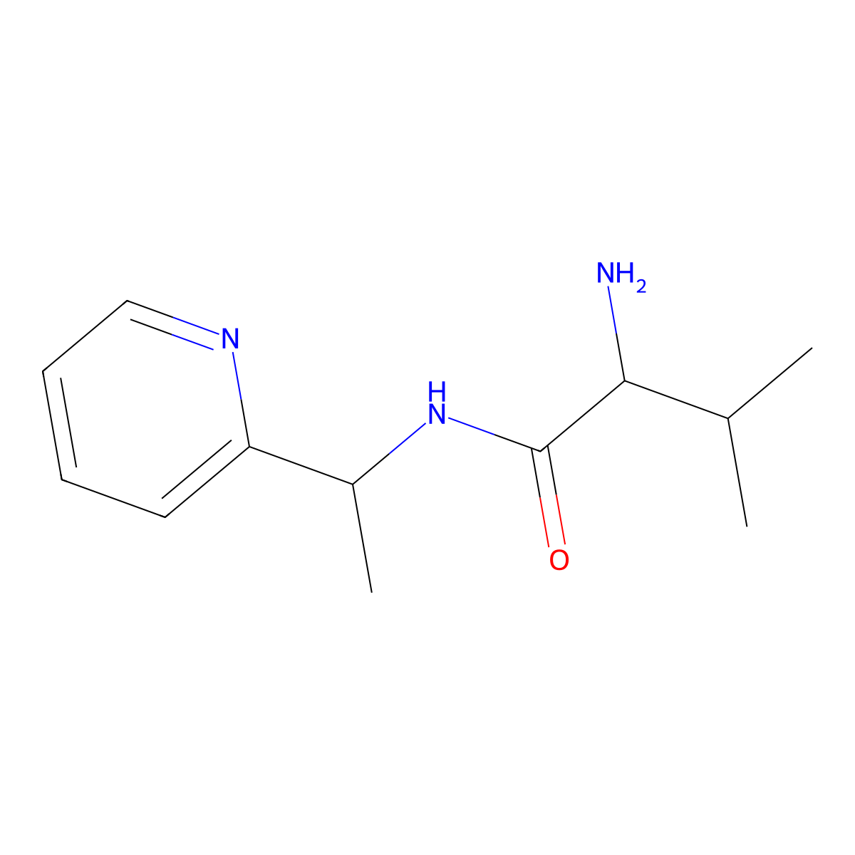 2-Amino-3-methyl-N-((S)-1-(pyridin-2-yl)ethyl)butanamide molecular structure, CAS 1290192-34-5