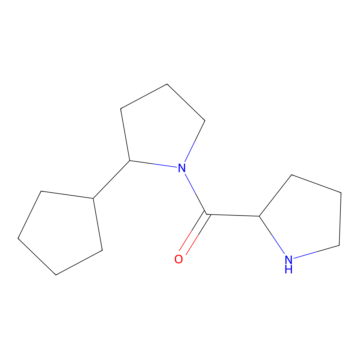2-Cyclopentyl-1-[(2S)-pyrrolidine-2-carbonyl]pyrrolidine molecular structure, CAS 1290217-79-6