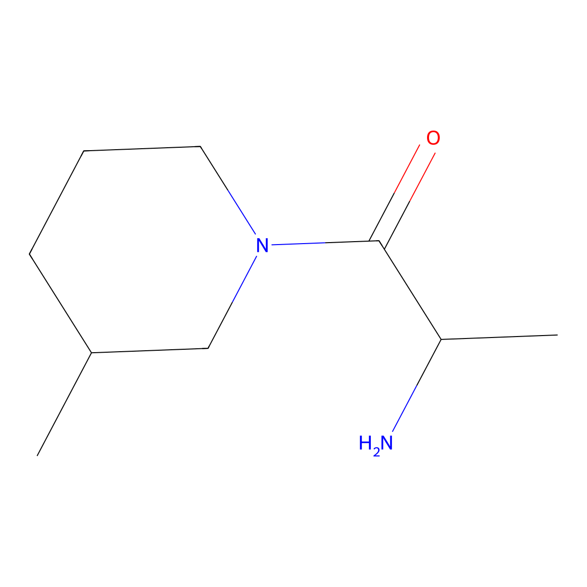 (2S)-2-Amino-1-(3-methylpiperidin-1-yl)propan-1-one molecular structure, CAS 1290223-70-9