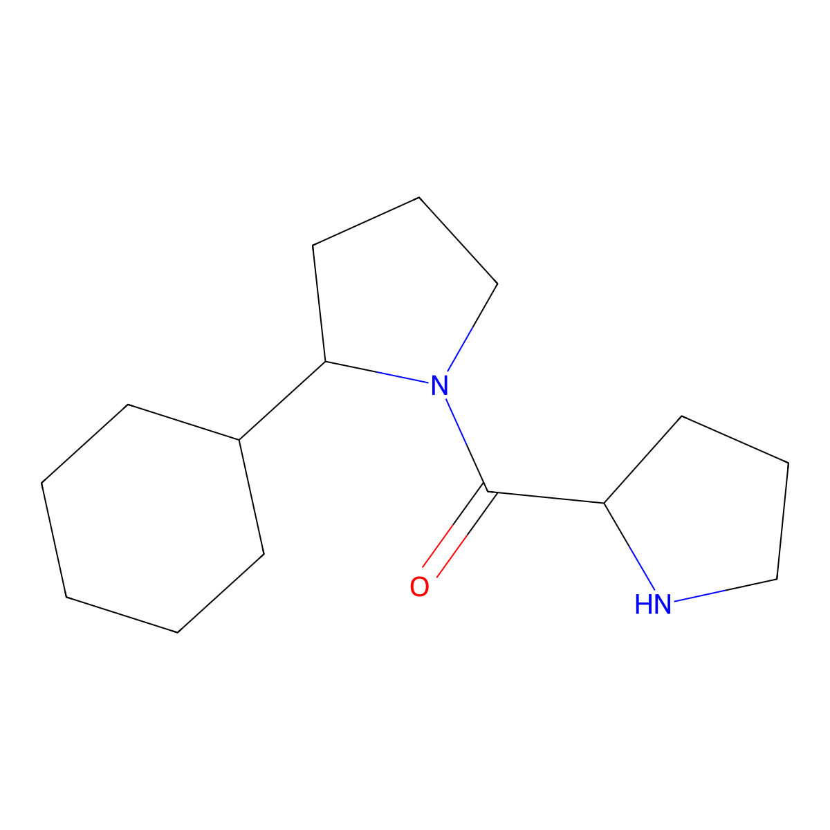 2-Cyclohexyl-1-[(2S)-pyrrolidine-2-carbonyl]pyrrolidine molecular structure, CAS 1290224-93-9