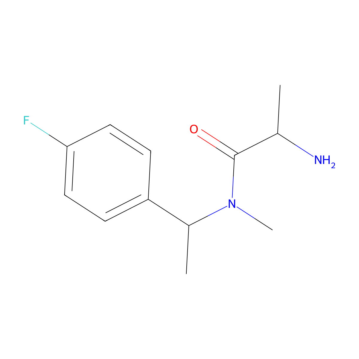 2-Amino-N-((S)-1-(4-fluorophenyl)ethyl)-N-methylpropanamide molecular structure, CAS 1290233-88-3