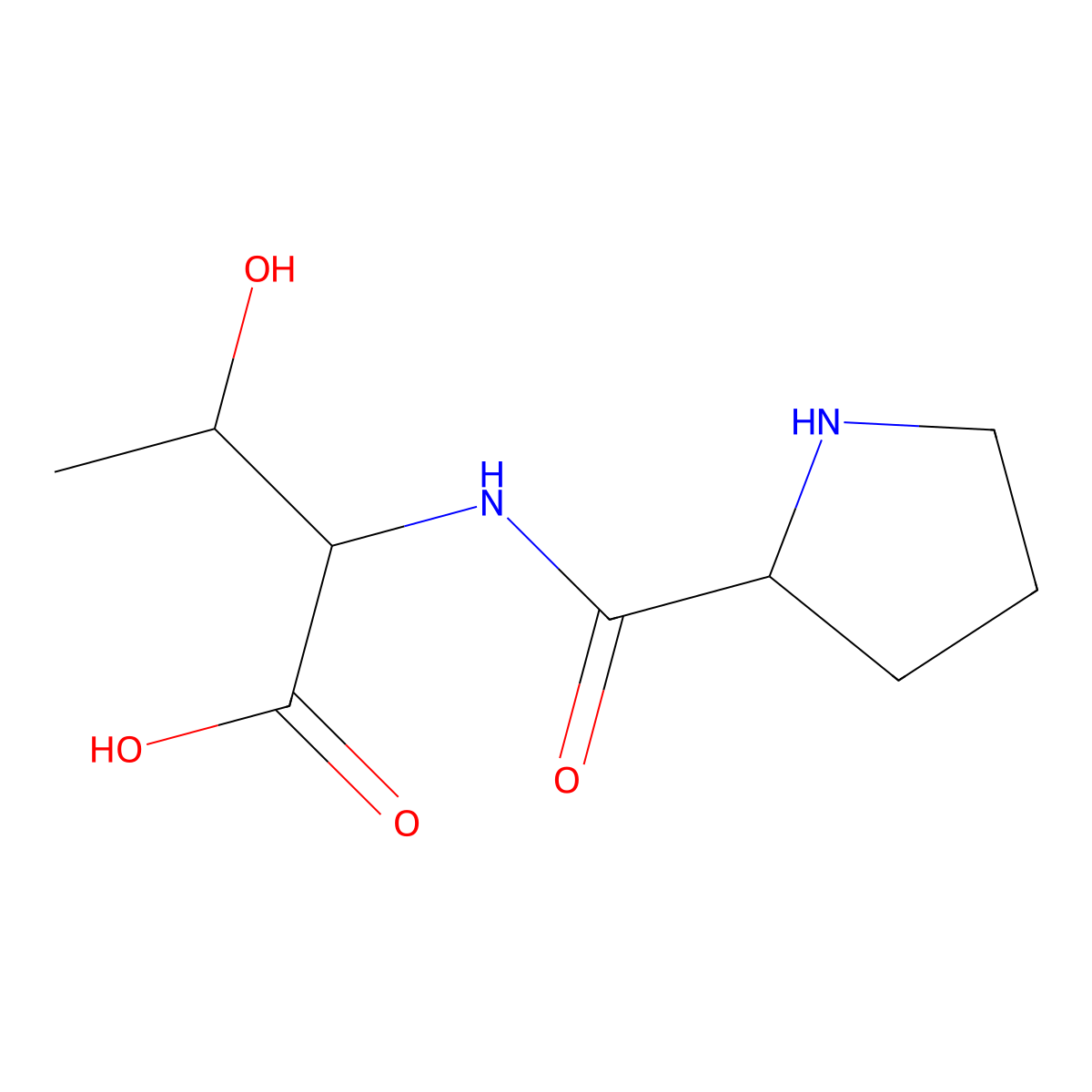 L-Prolyl-L-threonine molecular structure, CAS 129024-38-0