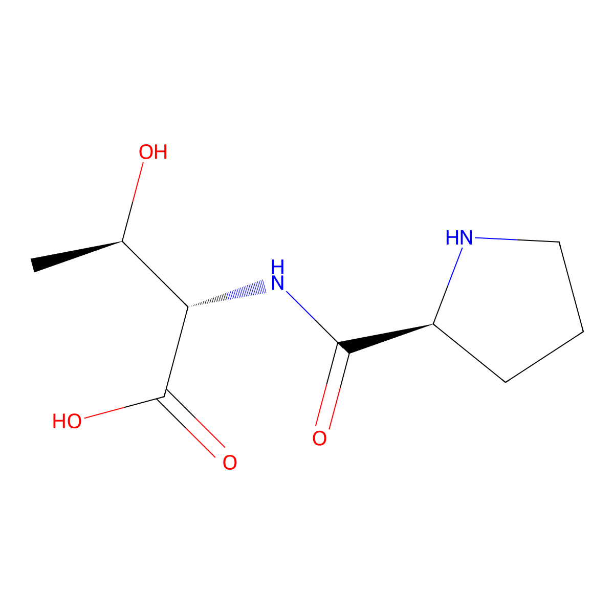 L-Prolyl-L-threonine molecular structure, CAS 129024-38-0
