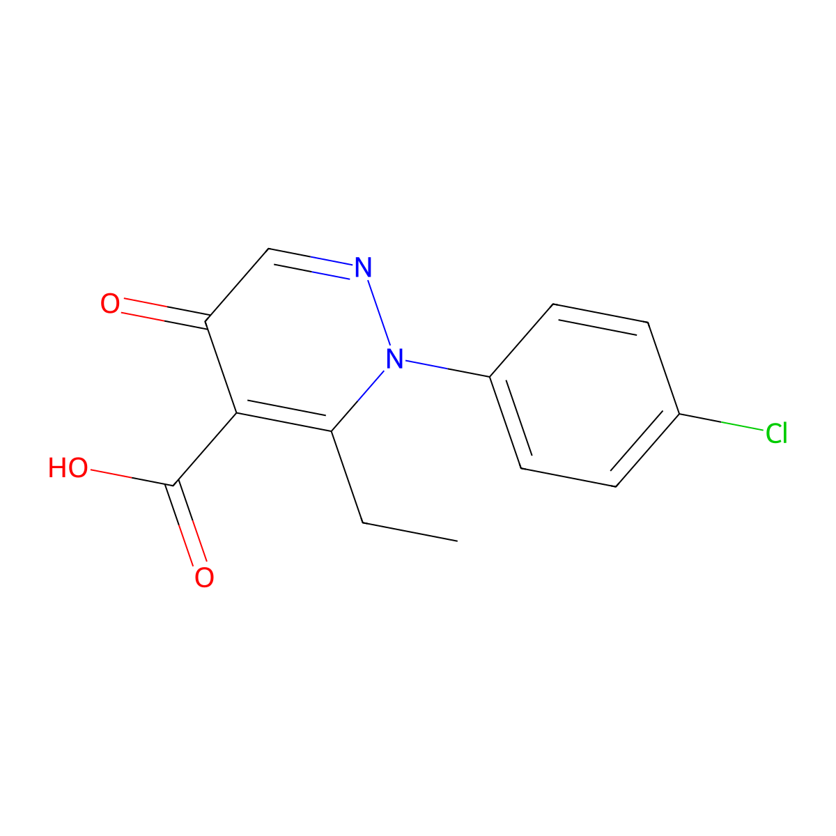 Clofencet molecular structure, CAS 129025-54-3