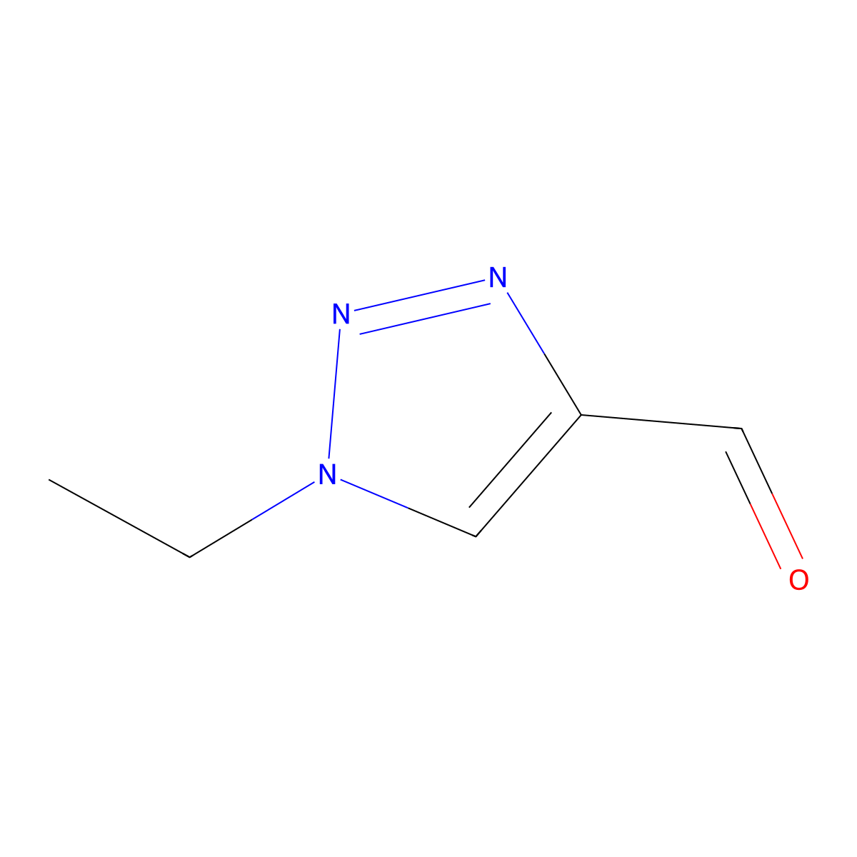 1-ethyl-1H-1,2,3-triazole-4-carbaldehyde molecular structure, CAS 129027-63-0