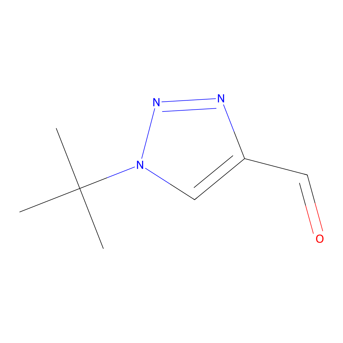 1-tert-butyl-1H-1,2,3-triazole-4-carbaldehyde molecular structure, CAS 129027-65-2