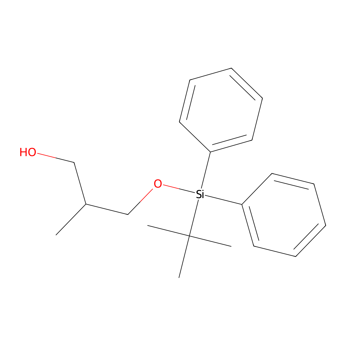 (2S)-3-tert-Butyldiphenylsilyloxy-2-methyl-1-propanol molecular structure, CAS 129029-85-2