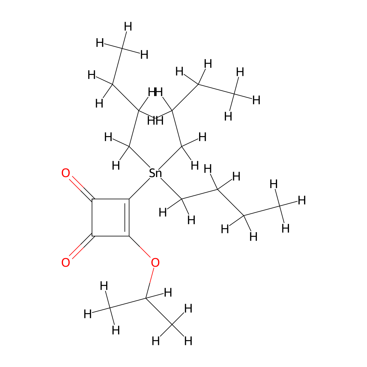 3-Isopropoxy-4-(tri-n-butylstannyl)-3-cyclobutene-1,2-dione molecular structure, CAS 129034-70-4