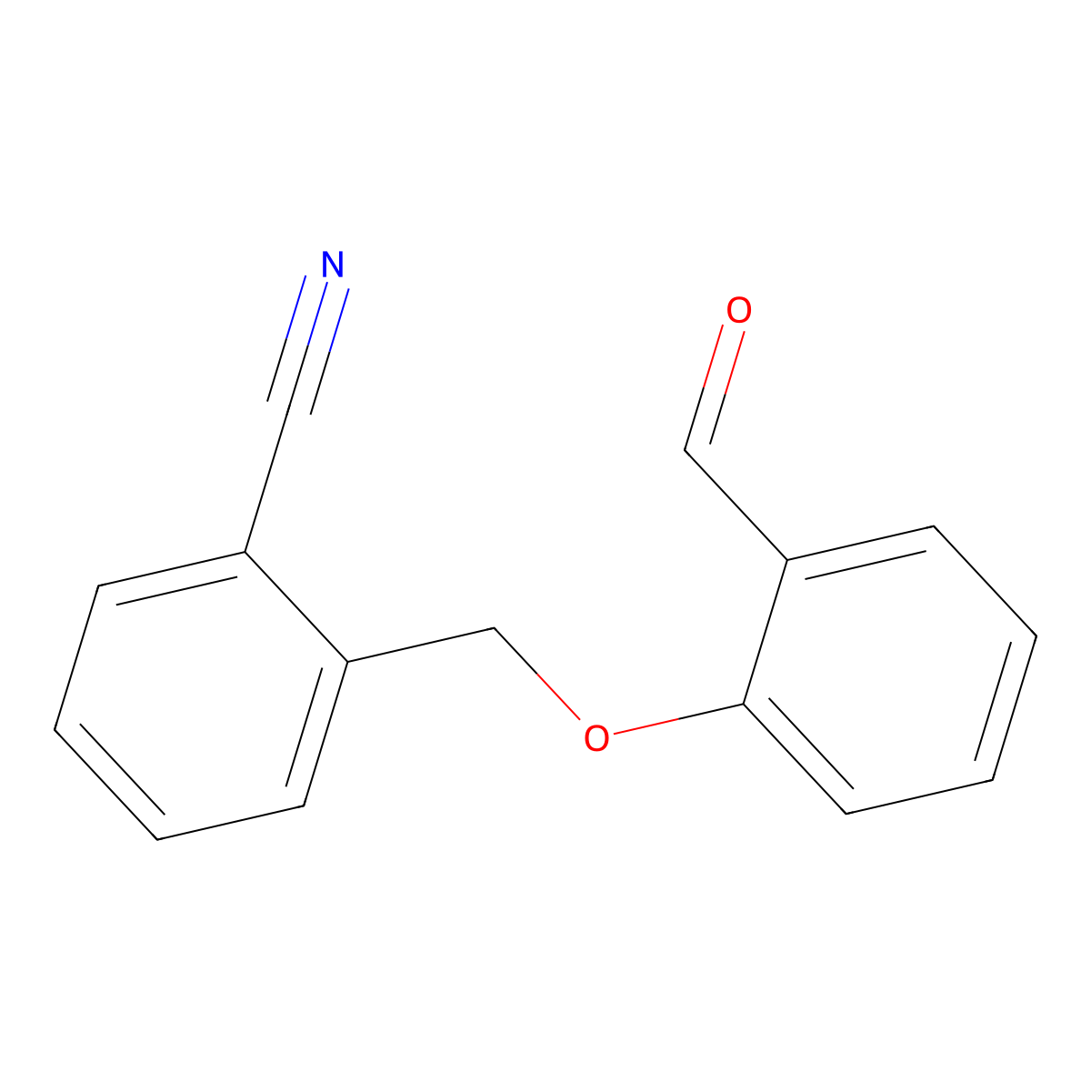 2-[(2-Formylphenoxy)methyl]benzonitrile molecular structure, CAS 129053-56-1