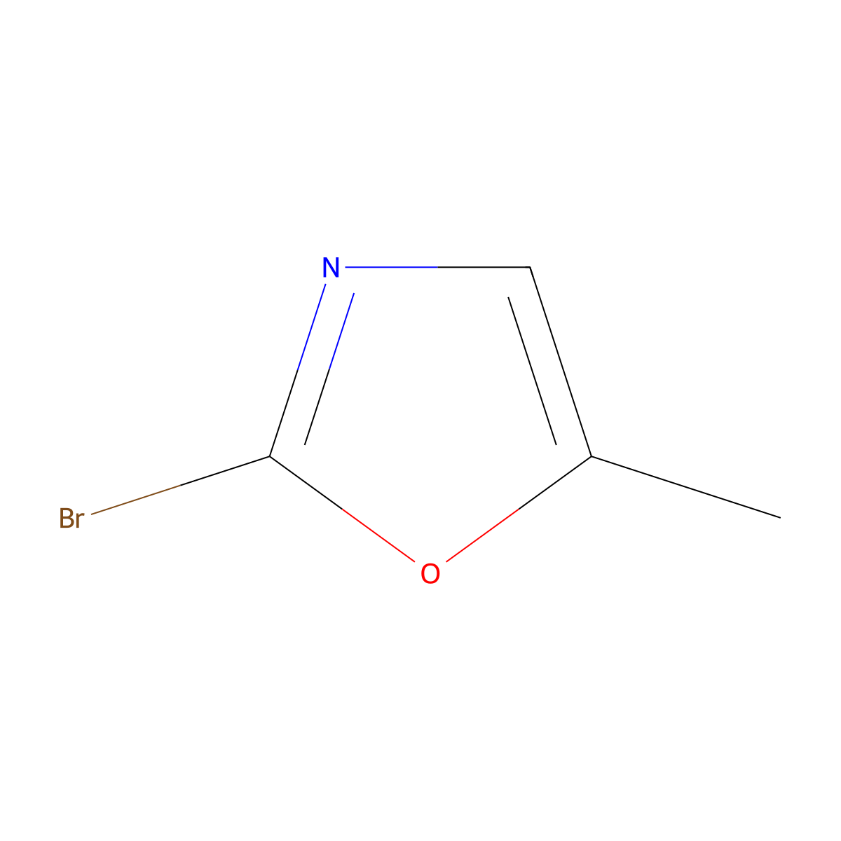 2-Bromo-5-methyl-1,3-oxazole molecular structure, CAS 129053-67-4