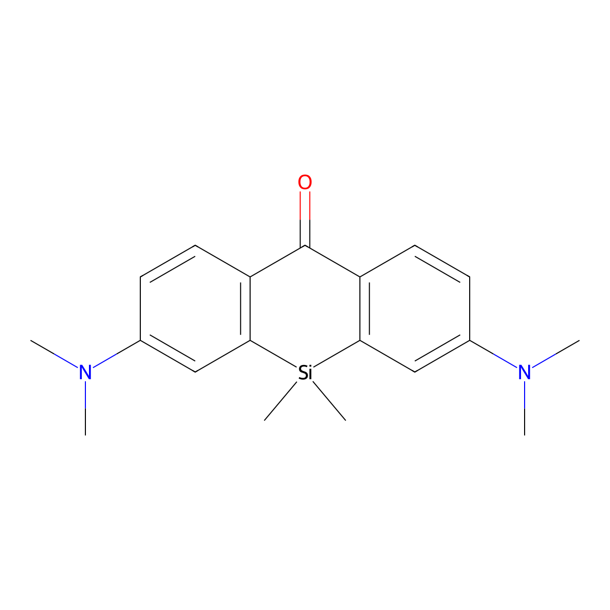 3,7-Bis(dimethylamino)-5,5-dimethyldibenzo[b,e]silin-10(5H)-one molecular structure, CAS 1290536-55-8
