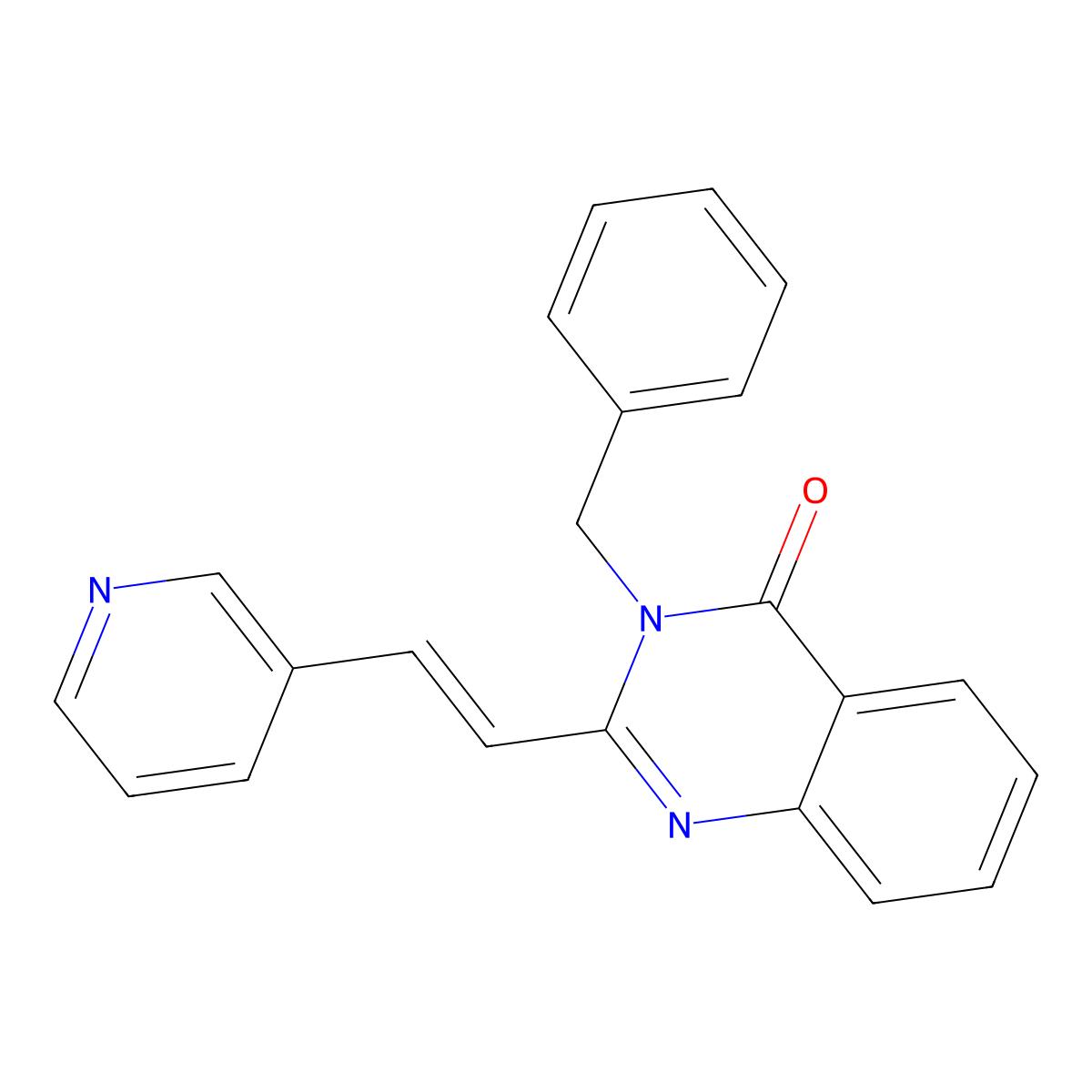 ((E)-3-benzyl-2-(2-(pyridin-3-yl)vinyl)quinazolin-4-(3H)-one) molecular structure, CAS 1290541-46-6