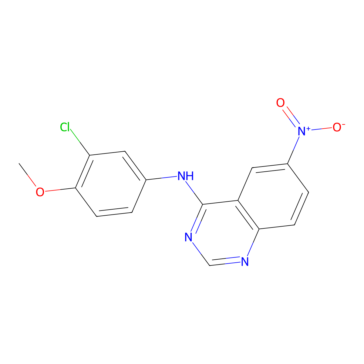 N-(3-Chloro-4-methoxyphenyl)-6-nitroquinazolin-4-amine molecular structure, CAS 1290545-24-2