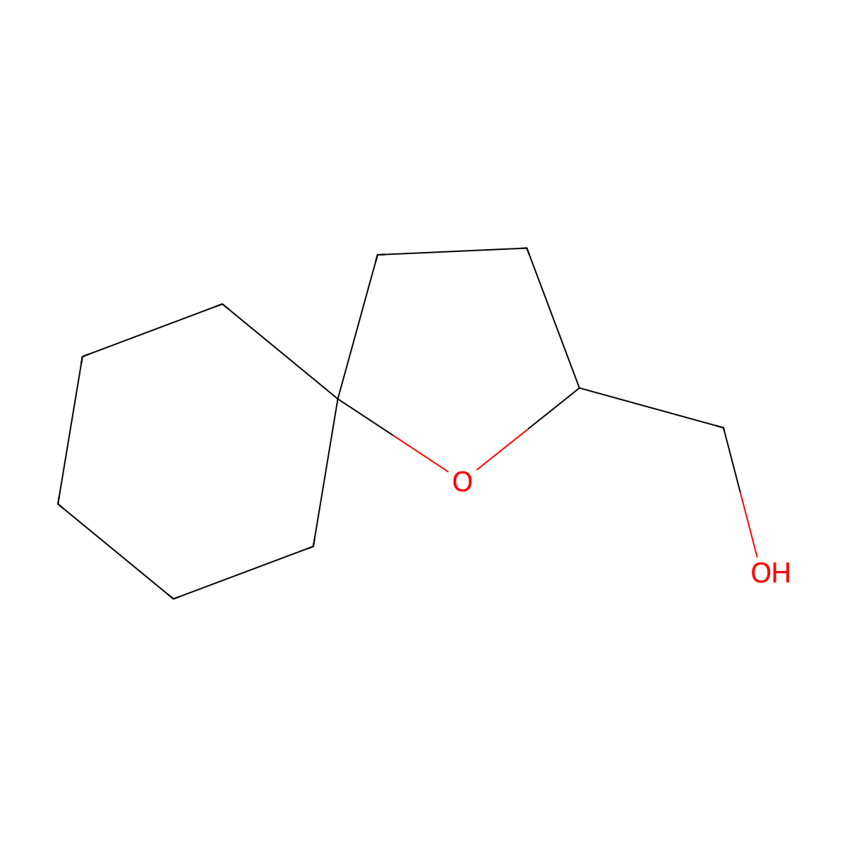 (1-Oxaspiro(4.5)decan-2-yl)methanol molecular structure, CAS 129055-63-6