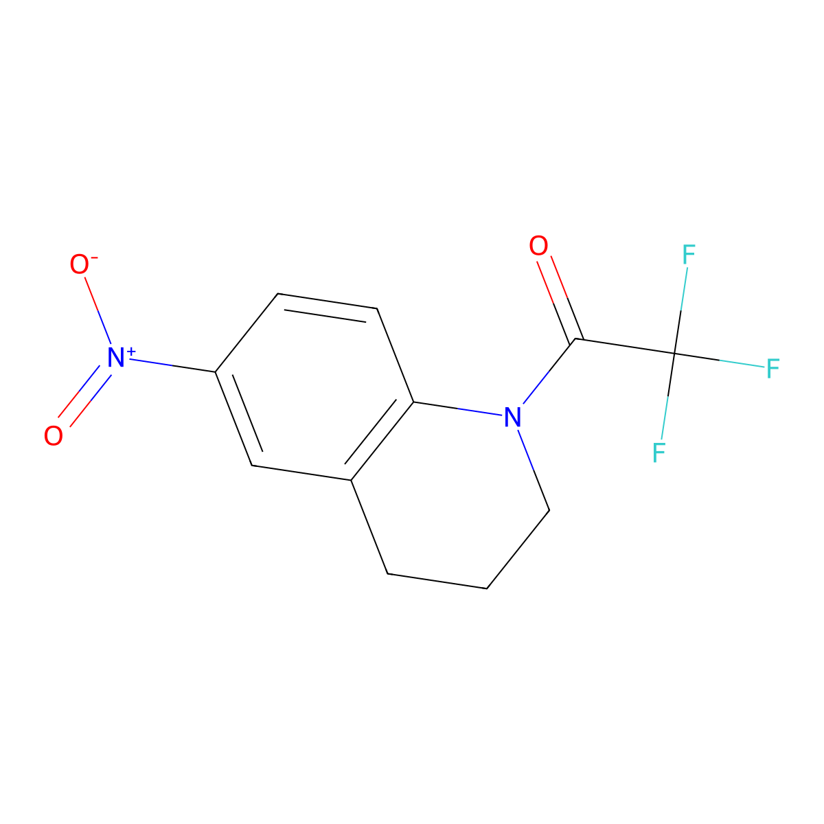 2,2,2-trifluoro-1-(6-nitro-3,4-dihydroquinolin-1(2H)-yl)ethanone molecular structure, CAS 1290608-21-7
