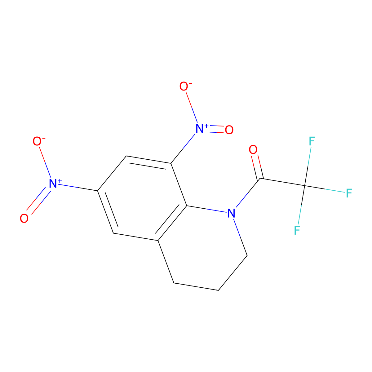 1-(6,8-dinitro-3,4-dihydroquinolin-1(2H)-yl)-2,2,2-trifluoroethanone molecular structure, CAS 1290608-27-3