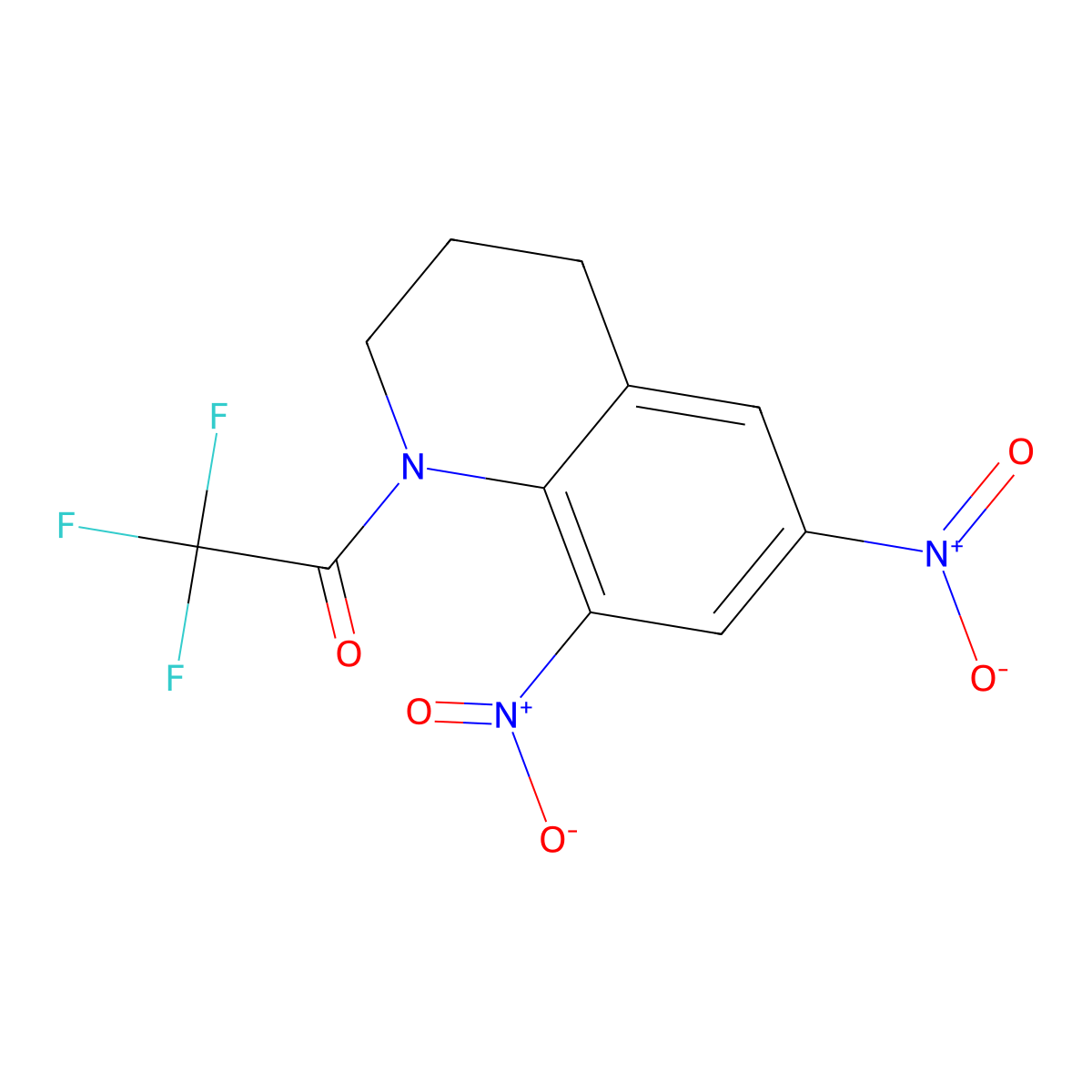 1-(6,8-dinitro-3,4-dihydroquinolin-1(2H)-yl)-2,2,2-trifluoroethanone molecular structure, CAS 1290608-27-3