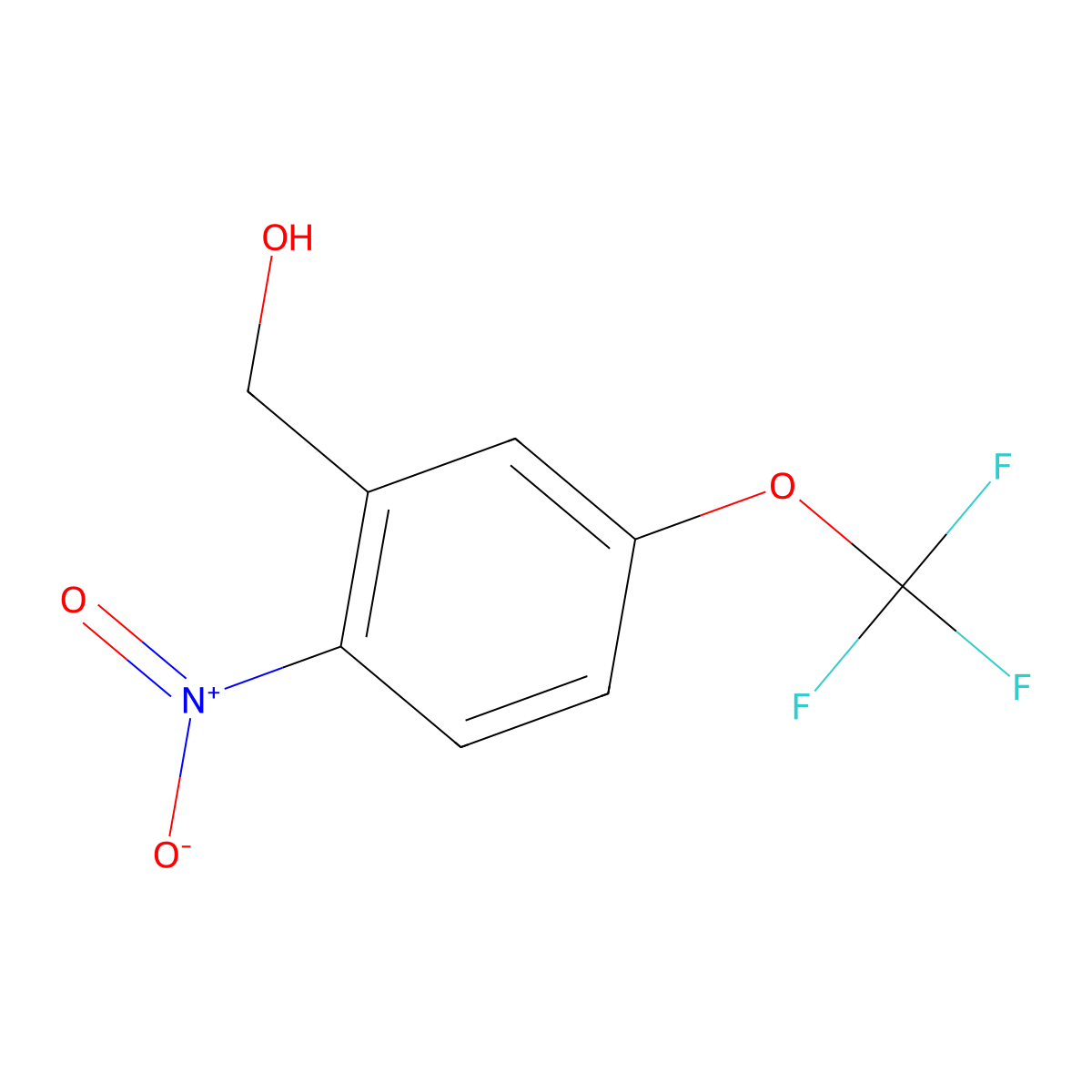 (2-Nitro-5-(trifluoromethoxy)phenyl)methanol molecular structure, CAS 1290618-00-6