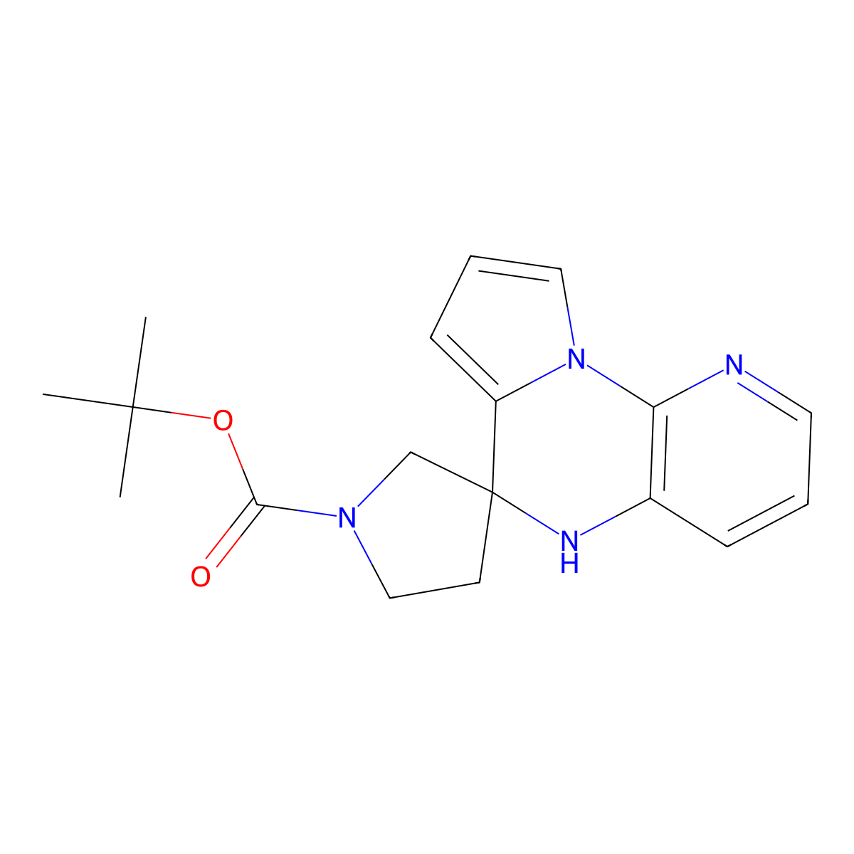 Tert-Butyl 5H-Spiro[Pyrido[3,2-E]Pyrrolo[1,2-A]Pyrazine-6,3-Pyrrolidine]-1-Carboxylate molecular structure, CAS 1290625-92-1