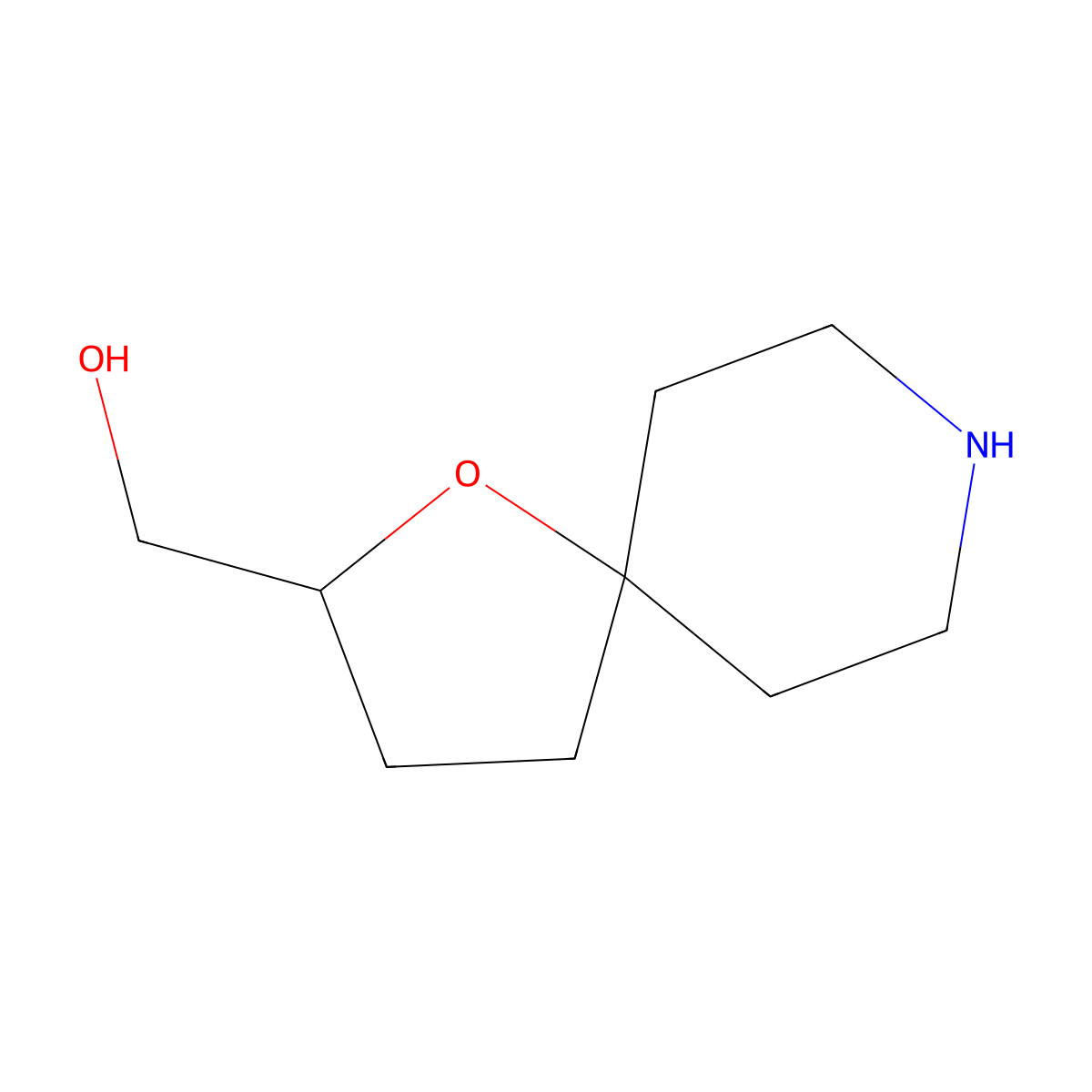 1-Oxa-8-azaspiro[4.5]decan-2-ylmethanol molecular structure, CAS 1290627-73-4