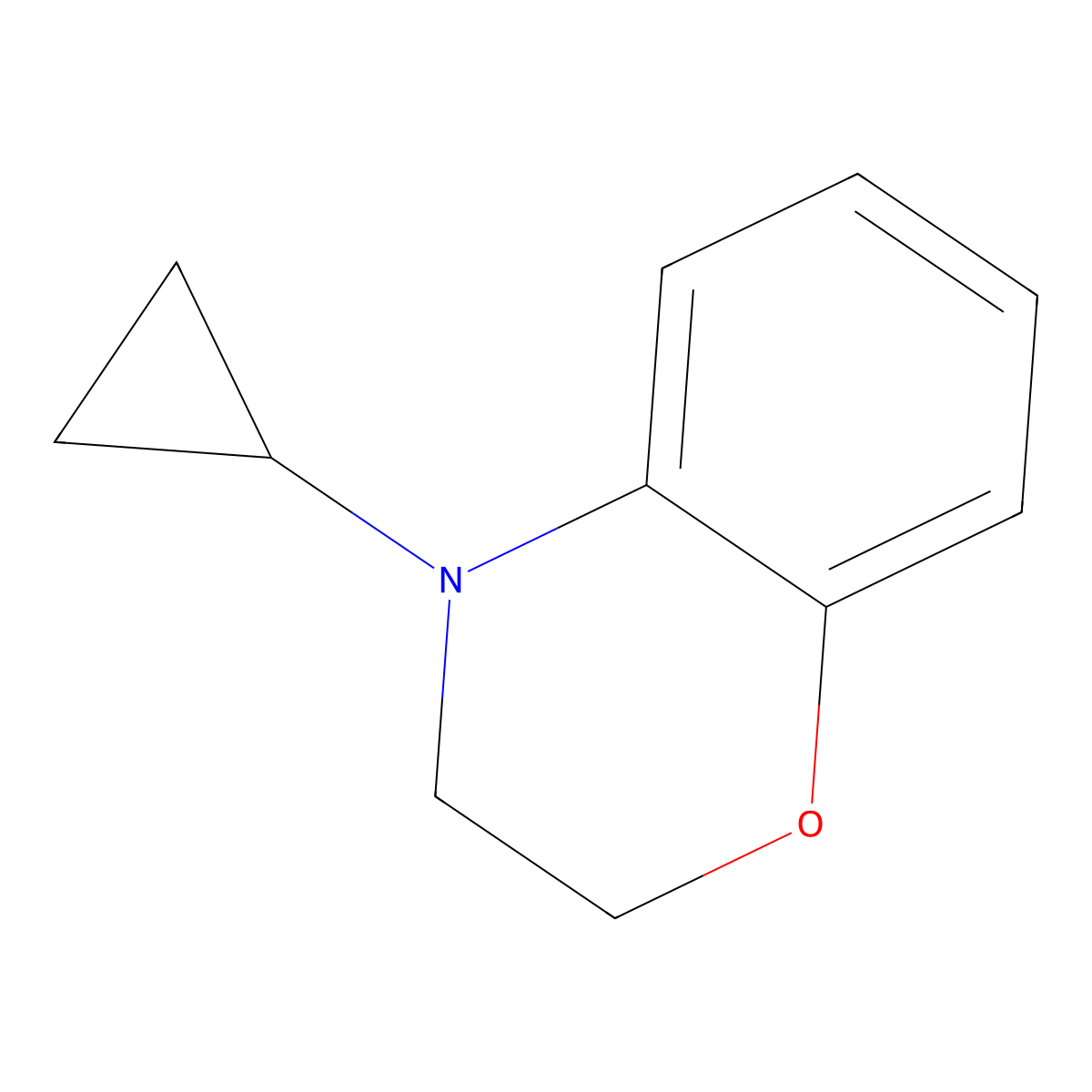 4-Cyclopropyl-3,4-dihydro-2H-benzo[1,4]oxazine molecular structure, CAS 1290630-76-0
