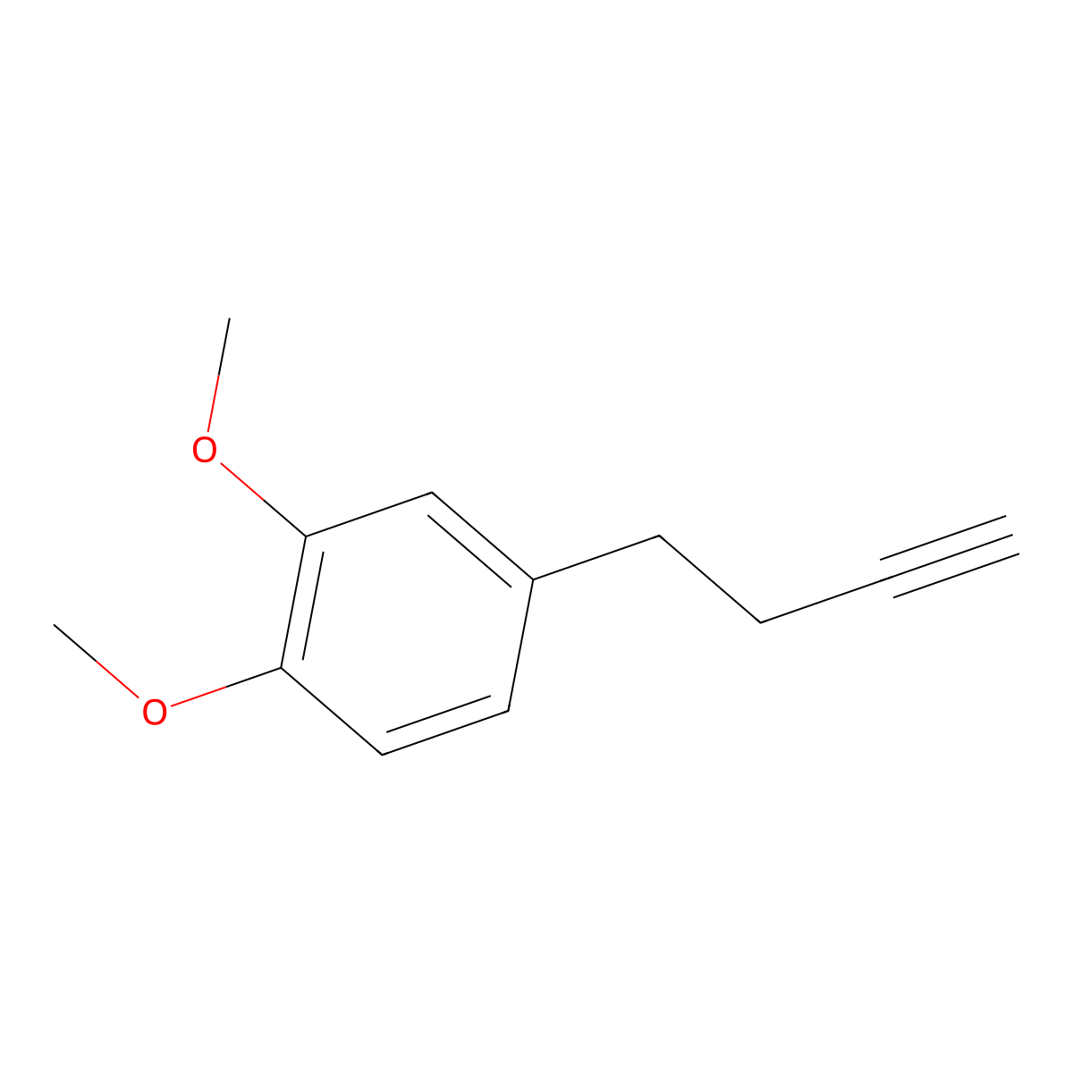 4-(But-3-yn-1-yl)-1,2-dimethoxybenzene molecular structure, CAS 1290633-53-2