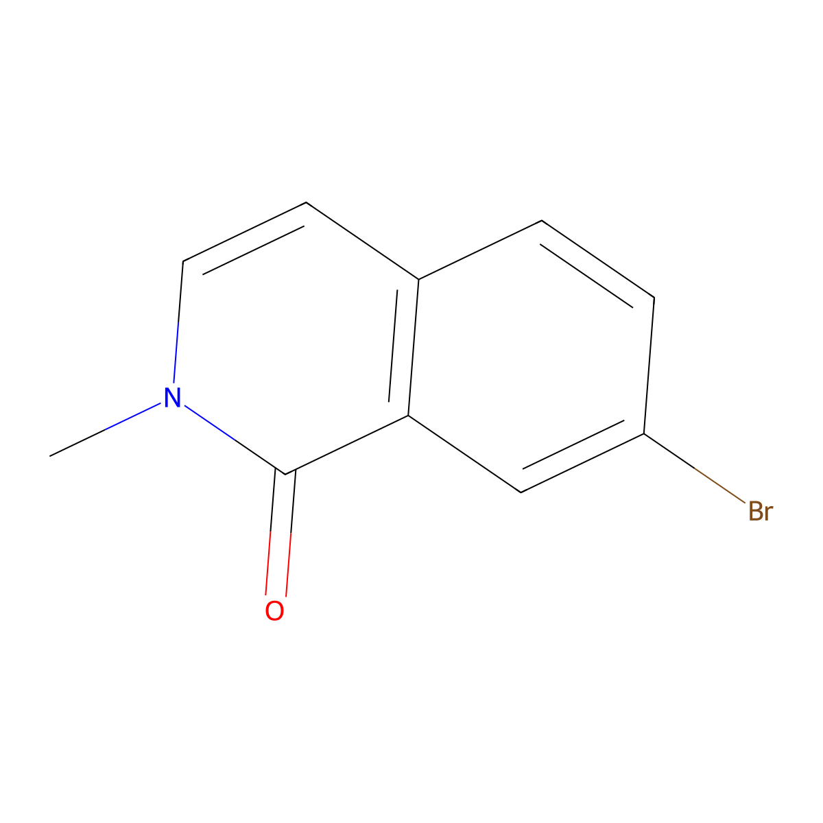 7-Bromo-2-methylisoquinolin-1(2H)-one molecular structure, CAS 1290634-35-3