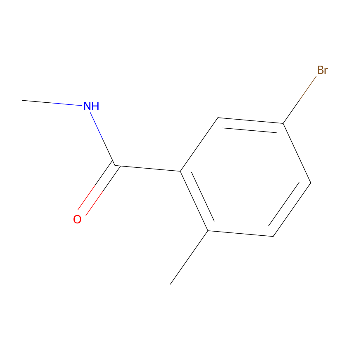 5-bromo-N,2-dimethylbenzamide molecular structure, CAS 1290634-39-7