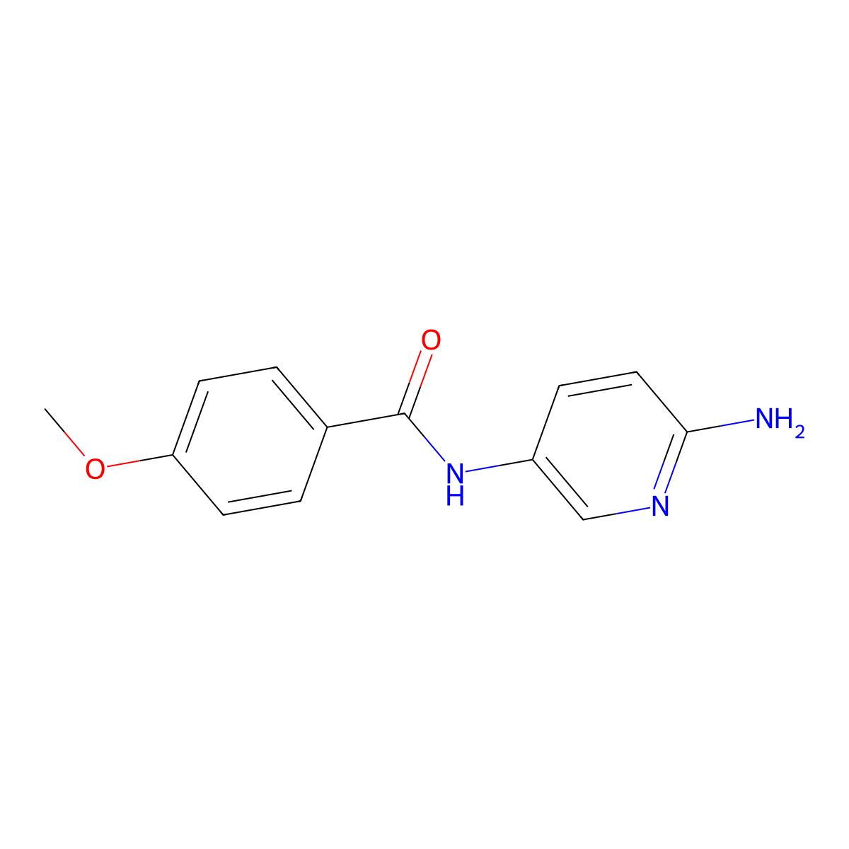 N-(6-aminopyridin-3-yl)-4-methoxybenzamide molecular structure, CAS 1290702-34-9