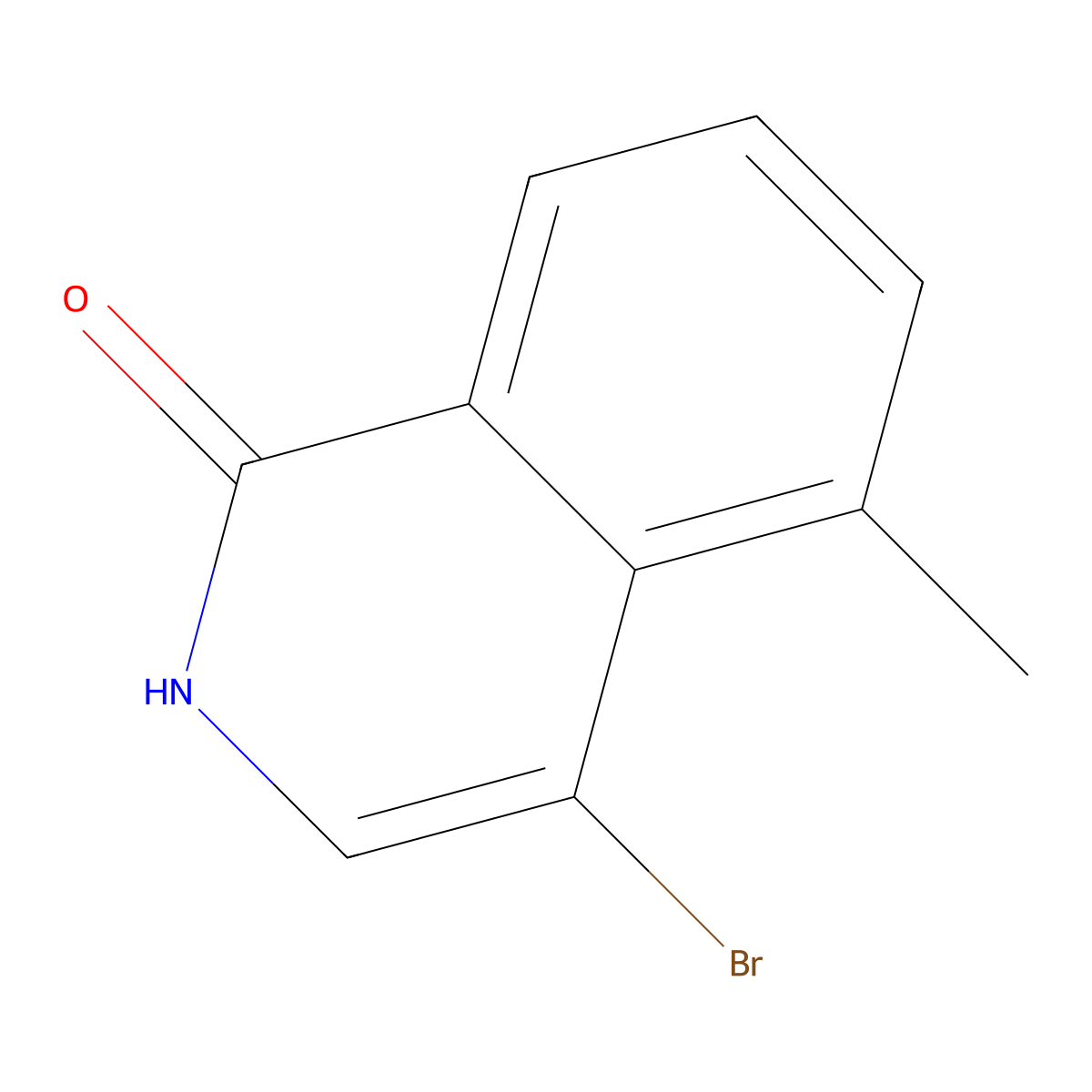 4-Bromo-5-methylisoquinolin-1(2H)-one molecular structure, CAS 129075-65-6
