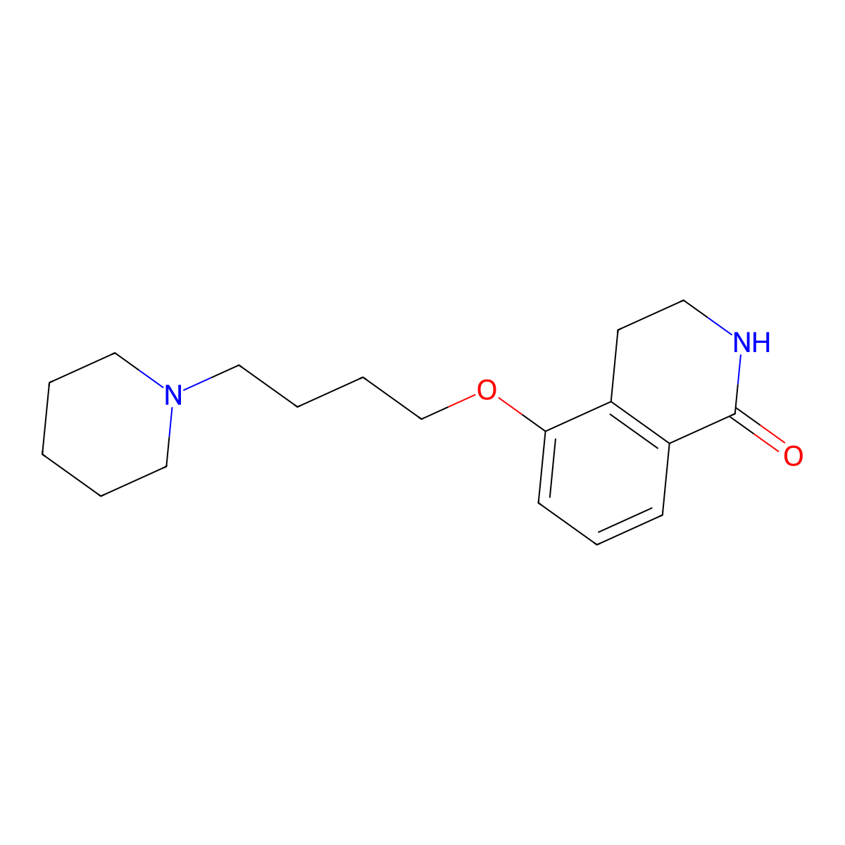 3,4-dihydro-5-(4-(1-piperidinyl)butoxy)-1(2H)-isoquinolinone molecular structure, CAS 129075-73-6
