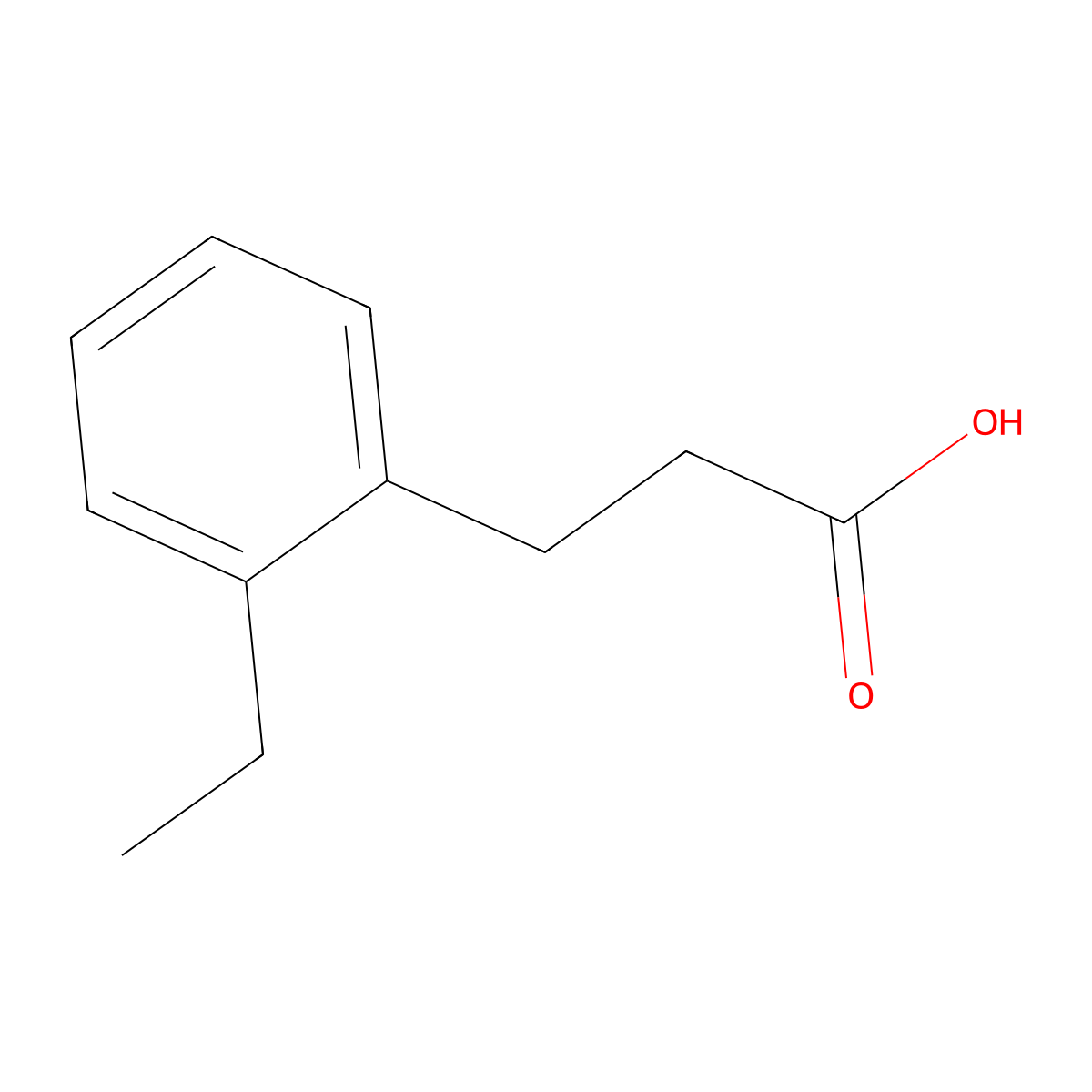3-(2-Ethylphenyl)propanoic acid molecular structure, CAS 129075-84-9