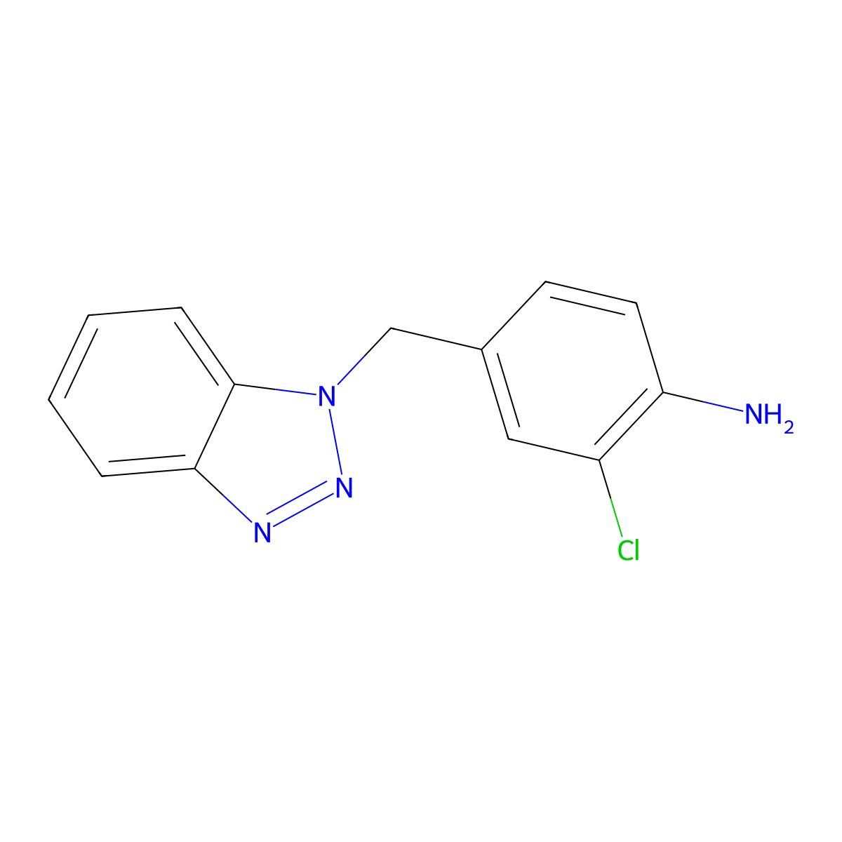 4-(1H-1,2,3-Benzotriazol-1-ylmethyl)-2-chloroaniline molecular structure, CAS 129075-90-7