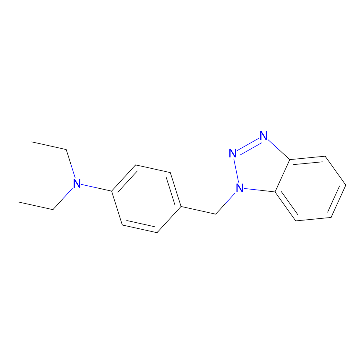 4-(1H-1,2,3-Benzotriazol-1-ylmethyl)-N,N-diethylaniline molecular structure, CAS 129075-92-9