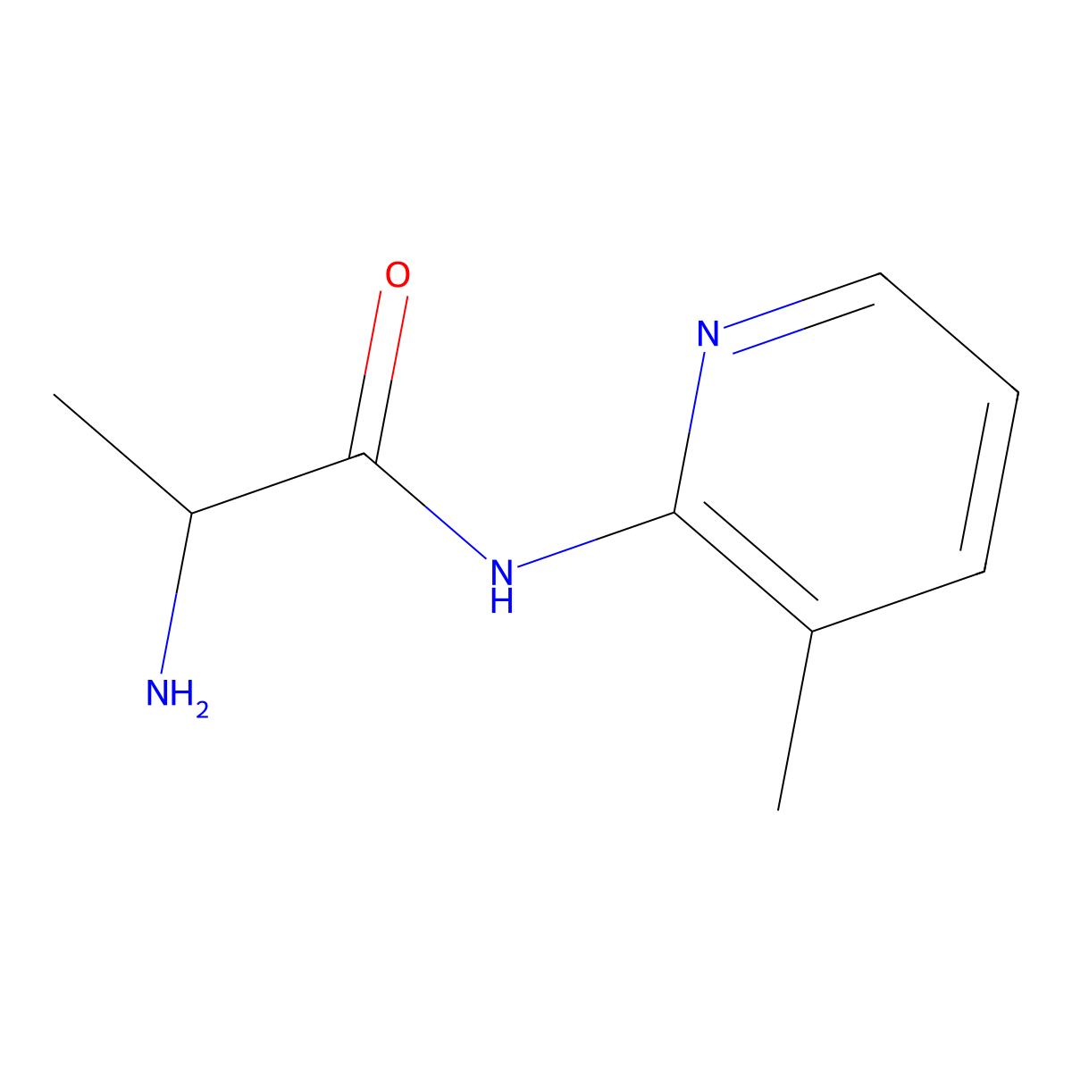 2-amino-N-(3-methylpyridin-2-yl)propanamide molecular structure, CAS 1290761-77-1