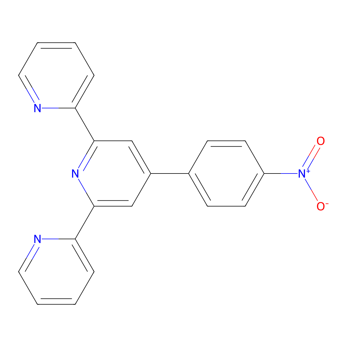 4'-(4-Nitrophenyl)-2,2':6',2''-terpyridine molecular structure, CAS 129077-51-6