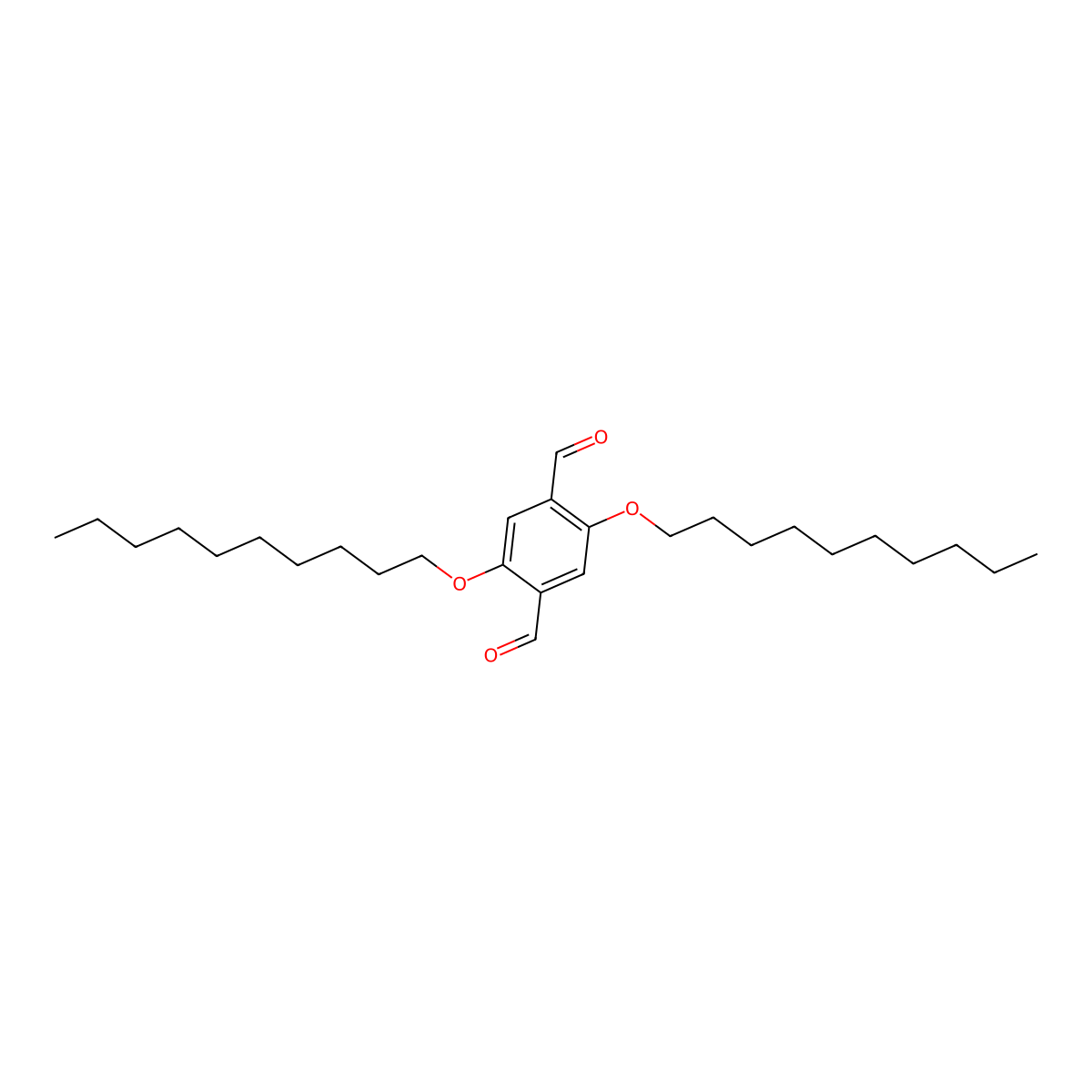 1,4-Benzenedicarboxaldehyde, 2,5-bis(decyloxy)- molecular structure, CAS 129080-34-8