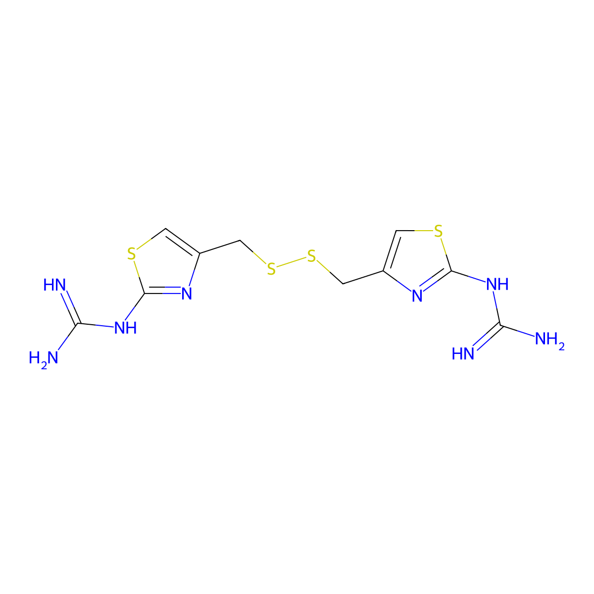 Famotidine disulfide molecular structure, CAS 129083-44-9