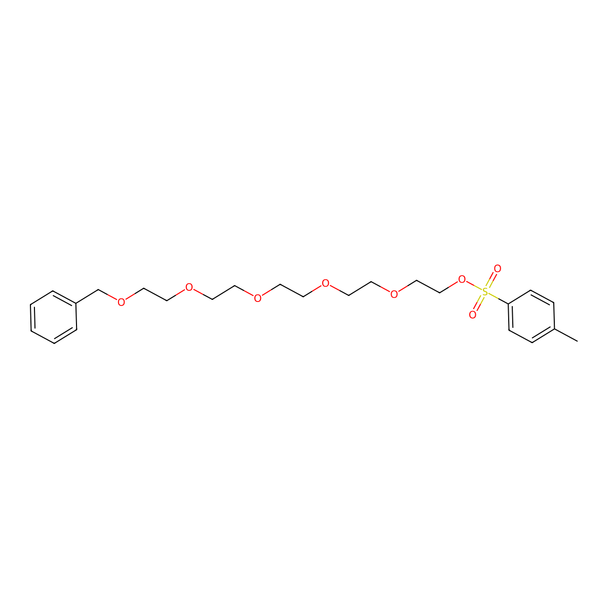 Benzyl-PEG5-Ots molecular structure, CAS 129086-10-8
