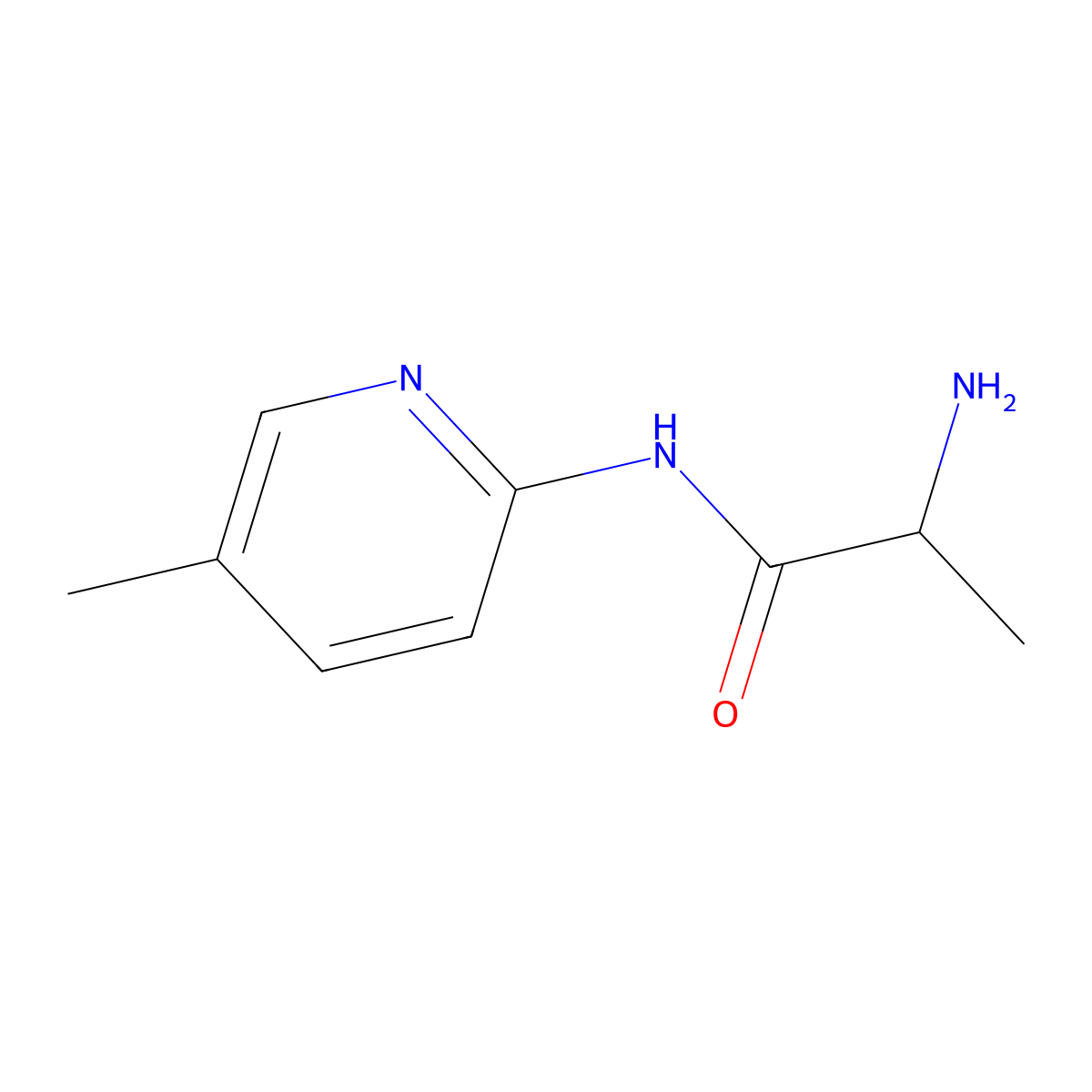 2-amino-N-(5-methylpyridin-2-yl)propanamide molecular structure, CAS 1290896-19-3
