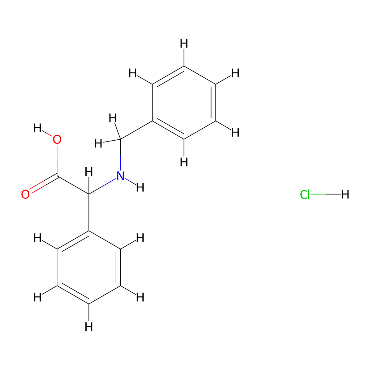 Benzylaminophenylacetic acid hydrochloride molecular structure, CAS 1290901-33-5