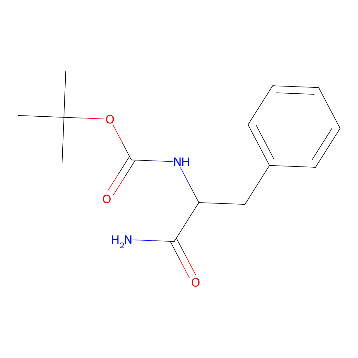 (R)-tert-Butyl (1-amino-1-oxo-3-phenylpropan-2-yl)carbamate molecular structure, CAS 129095-62-1